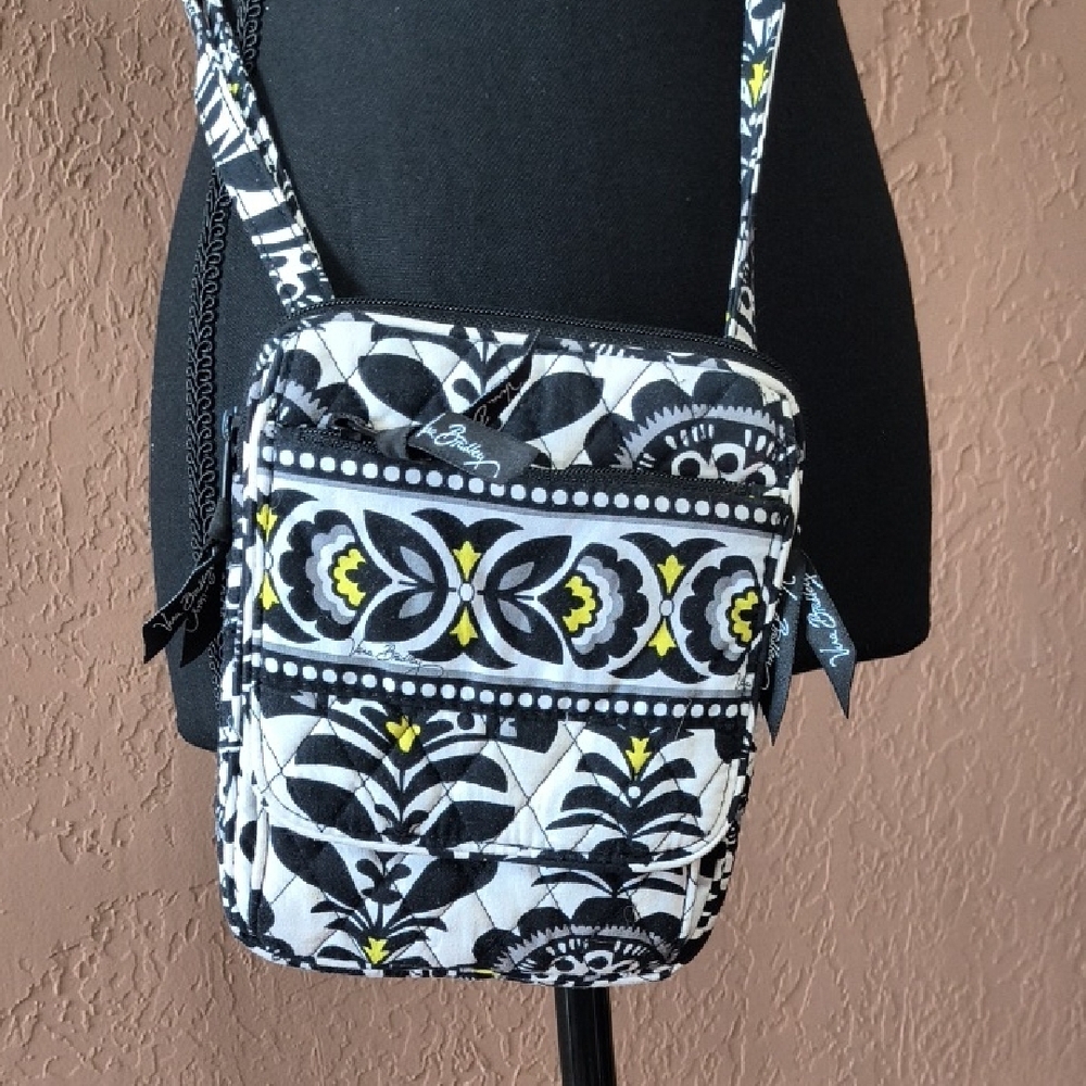Vera Bradley Black and Yellow Crossbody Bag